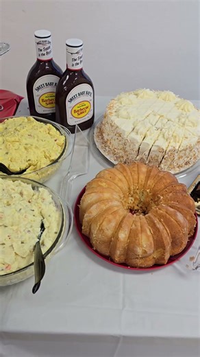 FMBC Quarterly Brotherhood and Mission luncheon spread.