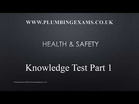 Health and safety part 1 plumbing exam knowledge test.