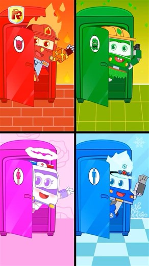 Where is My Color❓🌈 Potty Train Song 🚽 - Healthy Habit - RoboSquad - Nursery Rhymes #shorts