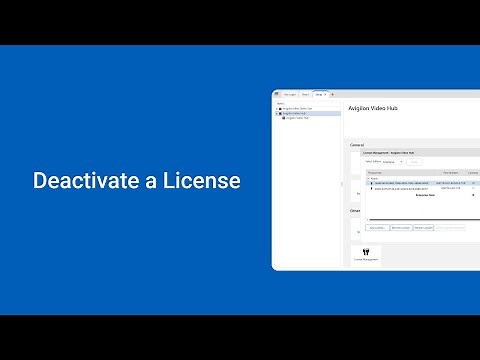 Deactivating an Avigilon Unity Video License