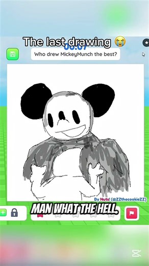 Mickey Mouse reacts to the craziest Roblox Drawmin drawings of himself #roblox #drawing#funny#shorts