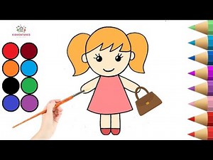 how to make doll drawing | doll drawing step by step | doll drawing colour | doll pictures drawing