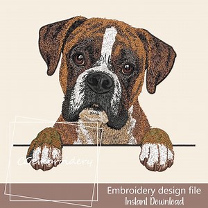 Boxer Dog Embroidery Design, Cute Boxer Peeking Embroidery File, Brindle Boxer Dog Lover Machine Embroidery, Boxer Mom Embroidery Boxer Gift - Etsy