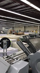 11K views · 164 reactions | Here is a sneak peek inside our printing facility! This large sheet of paper is folded several times a second before heading to the binding machine! 10 more sheets just like this will accompany it in the book. This facility is 300,000 sq. feet and prints 125,000 books a day. | Palmetto Publishing | Facebook