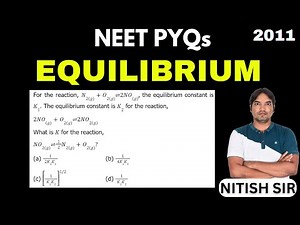 For the reaction, N2(g)+O2(g)⇌2NO(g), the equilibrium constant is K1. The equilibrium constant is K2