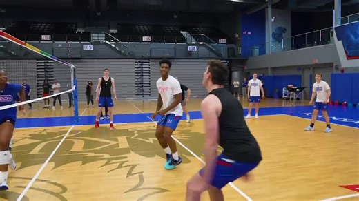 340K views · 9.4K reactions | Pulled up to University of Kansas Volleyball yesterday… Think we’ll stick with hoops  but we had a blast! | Kansas Men's Basketball | Facebook
