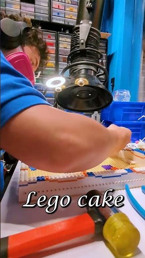 Building a #LEGO birthday cake! #legostarwars #legoaddict #legomoc #afol #legocity #toys #play #stem