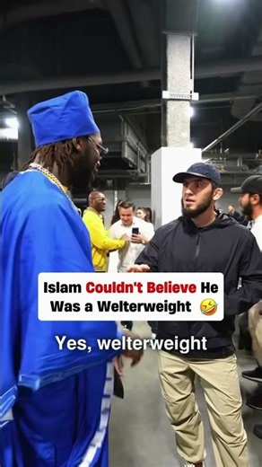 Islam Makhachev couldn't believe he and 6'3"Oualy Tandia fight in the same weight class #ufc #mma