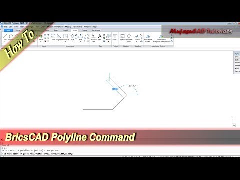 BricsCAD Polyline Command Basic Tutorial For Beginner