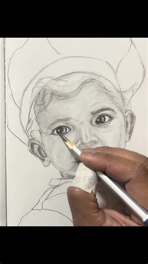 Baby face portrait #drawing #sketch #portrait #cute #art
