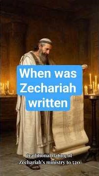 When Was Zechariah Written