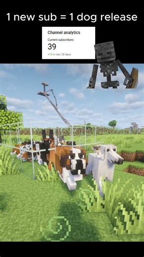 I Release One Dog for Every New Subscriber (Minecraft Experiment)