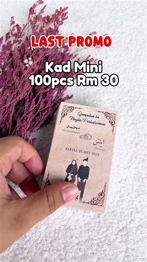 Kad Mini - 100 Pcs Hanya RM 30!