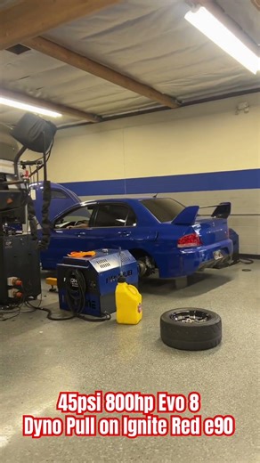 Dyno tuning 800hp Evo 8 on Ignite Red e90