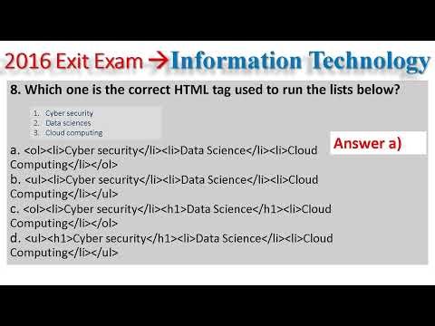 Exit Exam 2016 Information Technology(1-20)