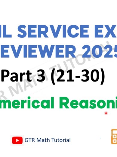 Civil Service Exam Reviewer Part 3: Numerical Reasoning