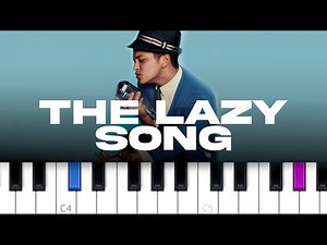 Bruno Mars - The Lazy Song (piano tutorial)