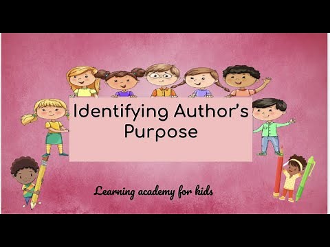 Identifying Author's purpose