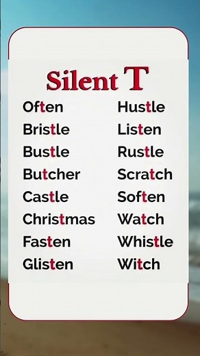 "Words with a Silent 'T' 👀🫢 #EnglishTips" #english #englishlearn #spokenenglish