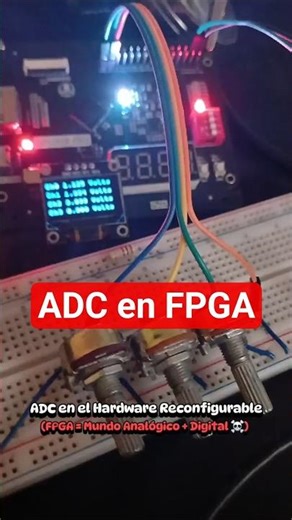 Conversor ADC en FPGA | Explorer Edge-9k #fpga #analogico #adc #oled #pwm #makers #arduino #esp32
