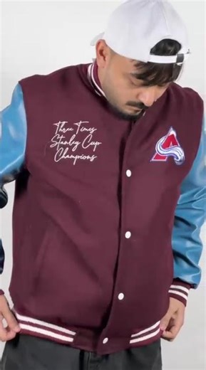 Colorado Avalanche Champions Varsity Maroon and Blue Jacket #lasvegasjacket #streetwearstyle #ootd