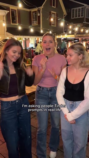 Gabby Gonzalez on Instagram: "I had way too much fun asking prompts IRL 😂 So many honest answers… @tinder #tinderpartner #swiperight"