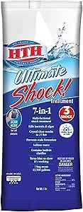 HTH 52027 Ultimate Shock Treatment Swimming Pool Chlorine Cleaner, 1 lb