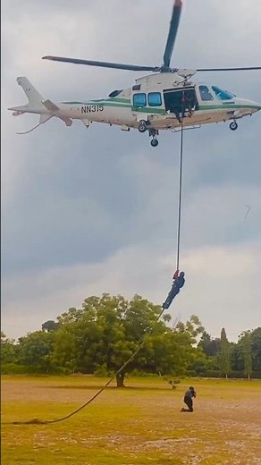 Fast-roping training with the Special Boat Service.