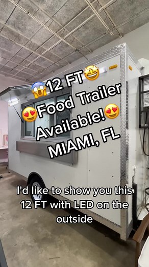 12 Ft Food Trailer Available. Come get yours now! We have units in stock and we custom built. Give us a call and get your estimate now 💪🏽 #tacotrailer #tacotruck #foodie #lonchera #foodtruck #foodtrailer #souldfood #fortlauderdale #miami #westpalmbeach
