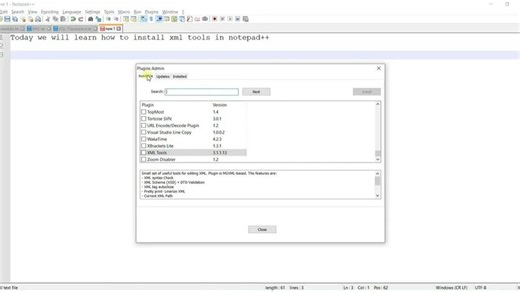 How to install XML tools in Notepad++