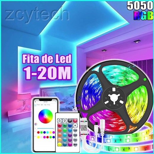 LED RGB 20 Metros: Decoração com Controle Remoto