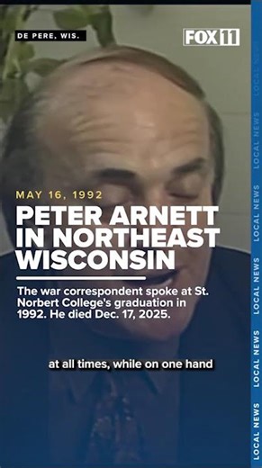 From the archives: Peter Arnett discusses current events at St. Norbert Colege in 1992