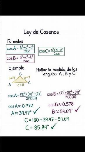 ): ¿Cómo usar la Ley de Cosenos? 📐 ¡Ejemplo Paso a Paso!