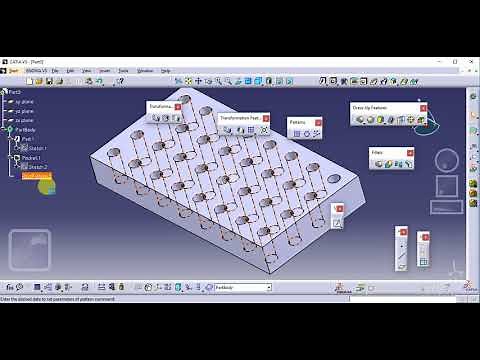 Master Rectangular Pattern Command in CATIA V5 | Step-by-Step Tutorial #catiav5 #3dmodeling