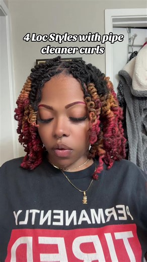 4 Stunning Loc Styles with Pipe Cleaner Curls