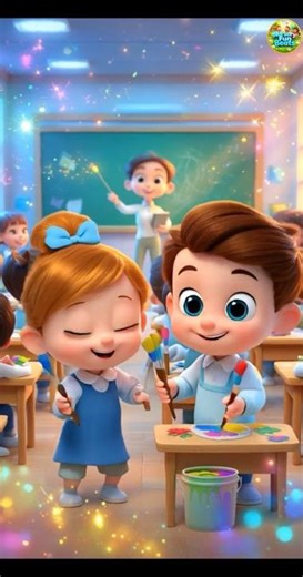 Learn Colors with Magic Paint Splash! #shorts #rhymes #nurseryrhymes #poem