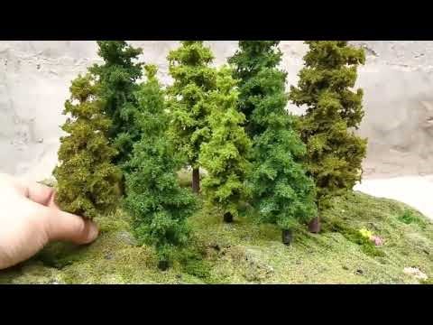 14/21cm Model Pine Tree Train Layout Simulation Wire Tree Mode