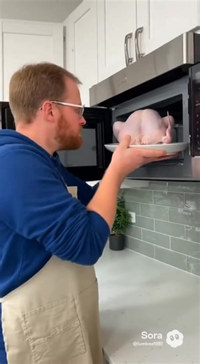 Microwave turkey this year 💪 | John Jones