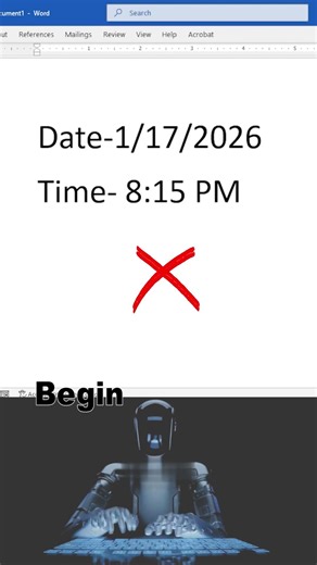 Shift + Alt + D – Insert Date in Microsoft Word/ Shift + Alt + T – Insert Time in Microsoft Word