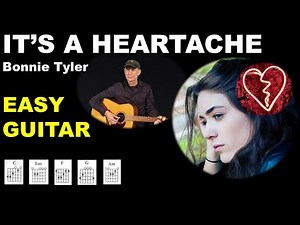 IT'S A HEARTACHE - Easy Guitar Tutorial - Bonnie Tyler