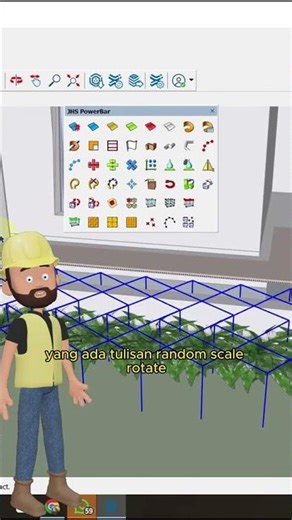 Salah satu cara membuat tanaman menjadi realistis di sketchup itu adalah dengan cara mengacak b