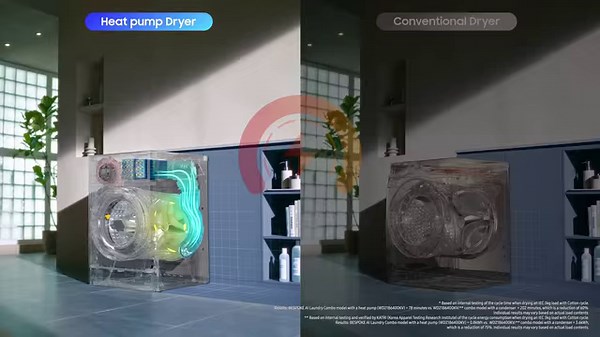 Enjoy exceptional convenience and efficiency with the new Bespoke AI Laundry Combo. It integrates a washer and dryer, so it saves space and you don’t need to transfer laundry for drying. AI Wash & Dry intelligently adjusts its performance and Heat Pump technology reduces the drying time and energy use. Learn more: https://bit.ly/43iqeoI #Samsung #BespokeAILaundryCombo #BespokeAI #SamsungBespoke | Samsung