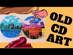 Old CD painting ideas | CD Art | CD painting | DIY CD art | Acrylic paint