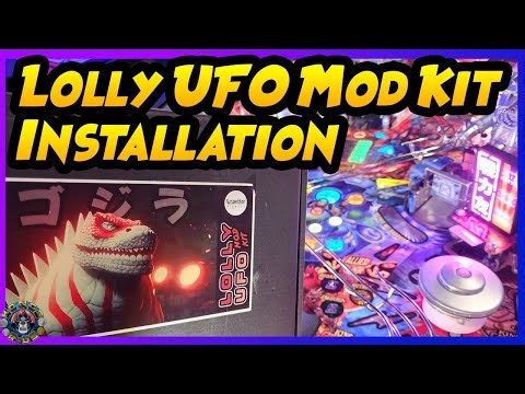 Godzilla Lolly UFO Mod Kit LIVE Installation Demo by Stumblor Pinball