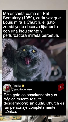 Me encanta cómo en Pet Sematary (1989), cada vez que Louis mira a Church...