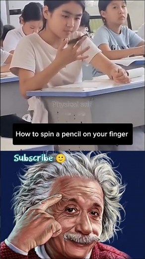 how to spin your pencil on your finger #physics #viral