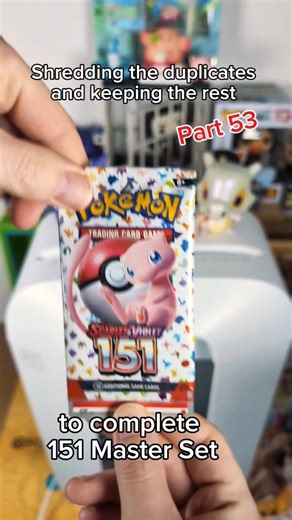 Part 53 of Shredding the duplicates and keeping the rest to complete 151 #pokemon