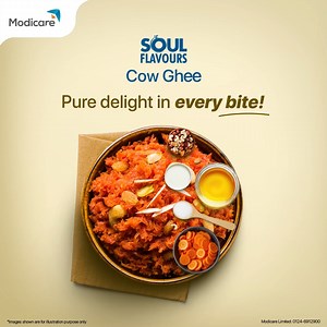 127K views · 819 reactions | With rich aroma and granular texture, bring a delectable flavour and taste to your food. Soul Flavours Cow Ghee is ideal for Indian cooking, garnishing and making sweets!  Know more: https://bit.ly/3N9g3tA #Modicare #LiveTheModiway #SochBadlo #SoulFlavours #CowGhee | Modicare India | Facebook