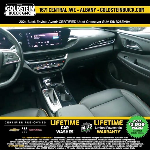 2024 Buick Envista Avenir CERTIFIED Used Crossover SUV Stk B26EV9A