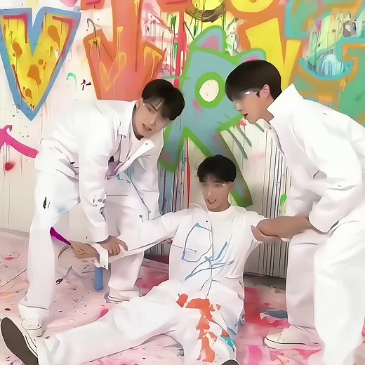 Playful 97 Line of Seventeen: Hyper Puppies and Confused Frog